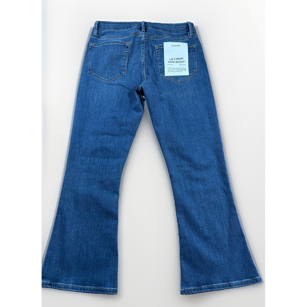 FRAME Womens Le Crop Mini Boot Jeans Size 30 Mid Rise Blue Crop - Picture 2 of 6